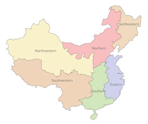 what are the 6 regions of china